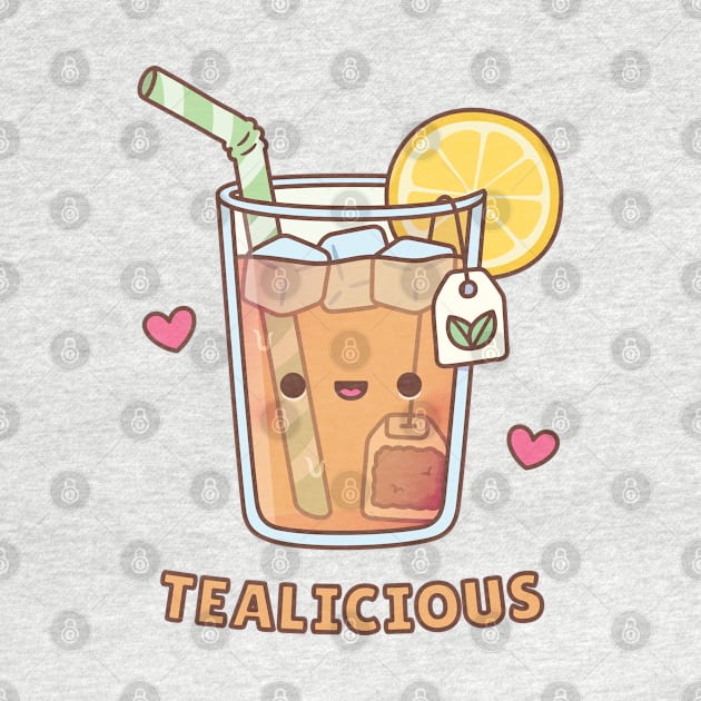 Cute Iced Lemon Tea Tealicious Pun by rustydoodle